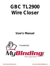 MyBinding GBC TL2900 Electric Wire Closer Bedienungsanleitung