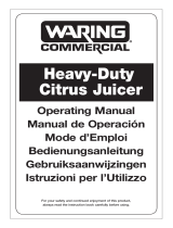 Waring JC4000 Heavy Duty Citrus Juicer Benutzerhandbuch