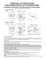Fairchild Explosion Proof I/P Pressure Transducer Benutzerhandbuch