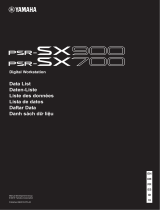 Yamaha PSR-SX900 Datenblatt