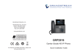Grandstream GRP2616 Quick Installation Guide