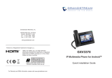 Grandstream GXV3370 IP Multimedia Phone for Android Benutzerhandbuch