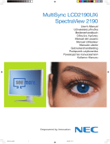 NEC MultiSync® LCD2190UXi Bedienungsanleitung