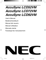 NEC AccuSync® LCD52VM Bedienungsanleitung
