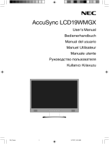 NEC AccuSync® LCD19WMGX Bedienungsanleitung