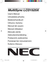 NEC MultiSync LCD1525X Bedienungsanleitung