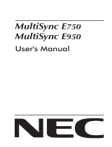 NEC MultiSync® E750 Bedienungsanleitung