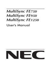 NEC MultiSync® FE750 Bedienungsanleitung