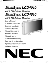 NEC MultiSync® LCD4010 Bedienungsanleitung