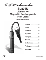 Schumacher SL876U Lithium Ion Magnetic Rechargeable Flex Light Bedienungsanleitung