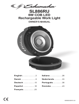 Schumacher SL886RU 6W COB LED Rechargeable Flood Light with Magnetic Base Bedienungsanleitung