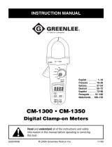Greenlee CM-1300, CM-1350 Digital Clamp-on Meter (Europe) Benutzerhandbuch