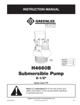 Greenlee H4660B / 42190 Submersible Pump Benutzerhandbuch
