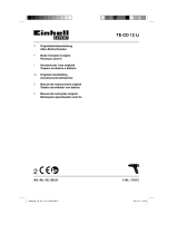 EINHELL Expert TE-CD 12 Li with 2nd Battery Benutzerhandbuch