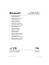 Einhell Expert Plus TE-AG 18/115 Li Kit (1x3,0Ah) Benutzerhandbuch