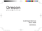 Oregon Scientific radio controlled GLAZE digital wall clock black Bedienungsanleitung