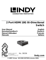 Lindy 2 Port HDMI 18G Bi-Directional Switch Benutzerhandbuch