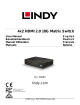 Lindy 4x2 HDMI 2.0 18G Matrix Switch Benutzerhandbuch
