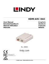 Lindy HDMI ARC DAC - Converts HDMI ARC to Analogue Audio Benutzerhandbuch
