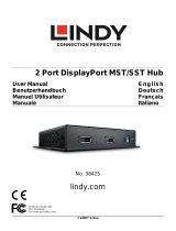 Lindy 2 Port DisplayPort 1.2 MST/SST Hub Benutzerhandbuch