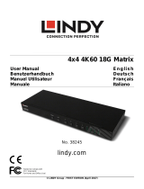Lindy 4x4 HDMI 2.0 18G Matrix Switch Installationsanleitung