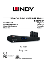 Lindy 50m Cat.6 4x4 HDMI & IR Matrix Extender Benutzerhandbuch