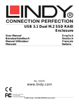 Lindy USB 3.1 Gen 2 Dual M.2 SSD RAID Enclosure Benutzerhandbuch