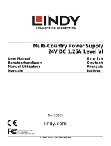 Lindy 24VDC 1.25A Multi-country Power Supply, 5.5/2.1mm Benutzerhandbuch