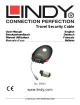 Lindy Travel Security Cable, Combination Lock Benutzerhandbuch