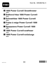 Toro 1800 Power Curve Snowthrower Benutzerhandbuch
