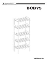 SONGMICS Adjustable Storage Shelf Rack, 5-Tier Multifunctional Shelving Unit Stand Tower, Bookcase for Bathroom Living Room Kitchen 17.7 x 12.4 x 55.9 inches, Holds up to 132 lb, Brown UBCB75BR Installationsanleitung