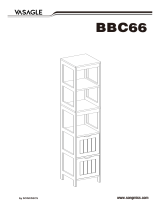 VASAGLE Bathroom Tall Cabinet, Linen Tower, Floor Storage Cupboard, Benutzerhandbuch
