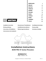 Vetus BOWA0761 Installationsanleitung