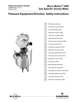 Micro Motion Pressure Equipment Directive - Model 3098 Bedienungsanleitung