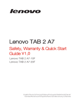 Lenovo Tab Series User Tab 2 A7-20 Bedienungsanleitung