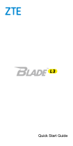 ZTE Blade BLADE L3 Schnellstartanleitung