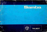 Talbot Samba Bedienungsanleitung
