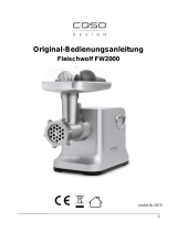 Caso Design Fleischwolf „FW2000“, 2000 Watt, Aluguss/ Edelstahl Bedienungsanleitung