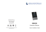 Grandstream Networks GBX20 Extension Module Quick Installation Guide