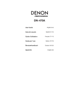 Denon Pro­fes­sional DN-470A Bedienungsanleitung
