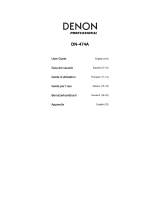 Denon Pro­fes­sional DN-474A Benutzerhandbuch