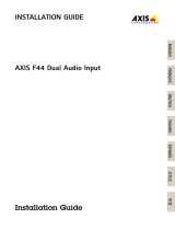Axis F44 DUAL AUDIO INPUT UNIT Benutzerhandbuch