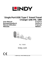Lindy 18W USB Type C PD Charger, Multi Country Benutzerhandbuch