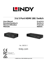 Lindy 3 Port HDMI 18G Switch Benutzerhandbuch