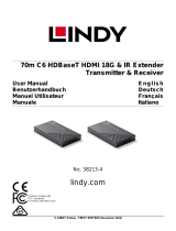 Lindy 70m Cat.6 HDMI 4K60, IR & RS-232 HDBaseT Receiver Benutzerhandbuch