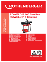 Rothenberger Plastic pipe welding machine ROWELD P160 Saniline base unit Benutzerhandbuch