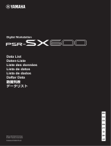 Yamaha PSR-SX600 Datenblatt