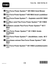 Toro Electric Battery Leaf Blower 60V MAX* Flex-Force Power System 51825T - Tool Only Benutzerhandbuch