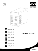 GYS GYSMI TIG 160 DC-LIFT (TORCH+EL.HOLDER+CLAMP) Bedienungsanleitung