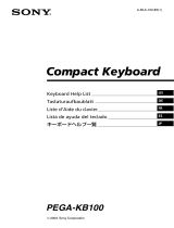 Sony PEGA-KB100 - Compact Keyboard Benutzerhandbuch